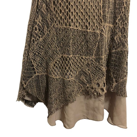 Grace Fashion Grunge Brown Lace Layered Flowy Tank Top - Picture 2 of 7